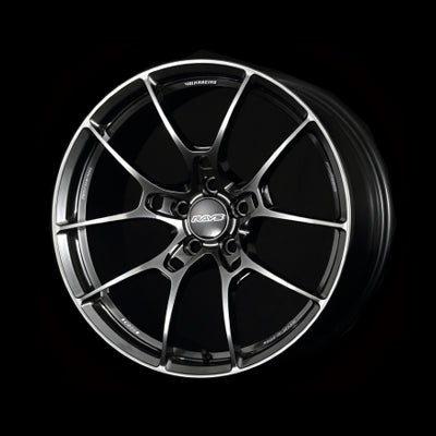 VOLK Racing G025 Wheel - Shining Black Metal with Diamond Cut edge