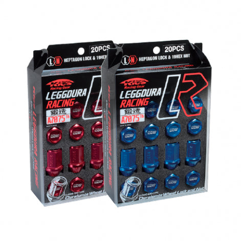 Project Kics Leggdura Racing Duralumin Lug Nuts (16+4 Locks) - Red