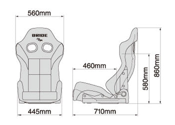 Bride GIAS III Reclinable Bucket Seat - Red Padding