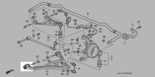 Ballade Sports Spherical Rear Lower Front Control Arm Bushing Kit - 00-09 Honda S2000