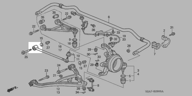 Ballade Sports Spherical Rear Toe Arm Anti Bump Steer Bushing Kit - 00-09 Honda S2000