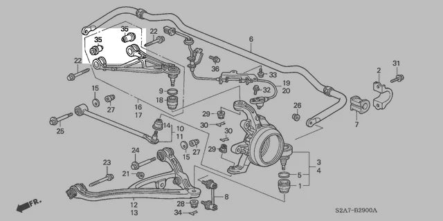 Ballade Sports Spherical Rear Upper "A" Arm Bushings - 00-09 Honda S2000