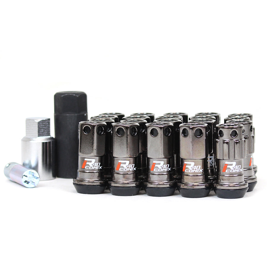 Project Kics R40 Iconix Black Lug Nuts - 12MM