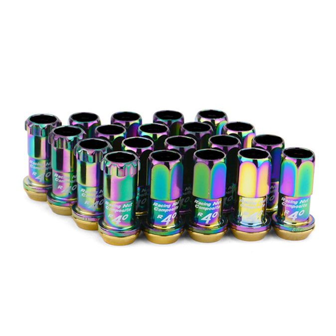 Project Kics R40 (Set of 20, No Locks) Lug Nuts - Neochrome