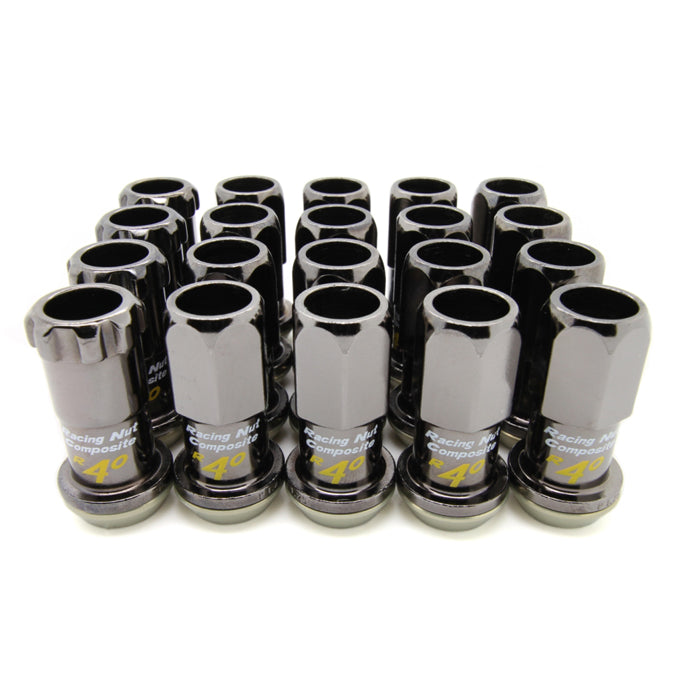 Project Kics R40 (16+4 Locks) Lug Nuts - Black Chrome