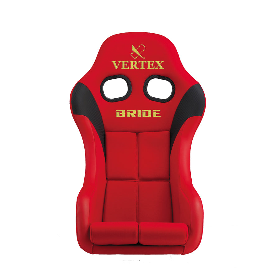 Bride x Vertex Zeta IV Bucket Seat - Red with Gold Stitching