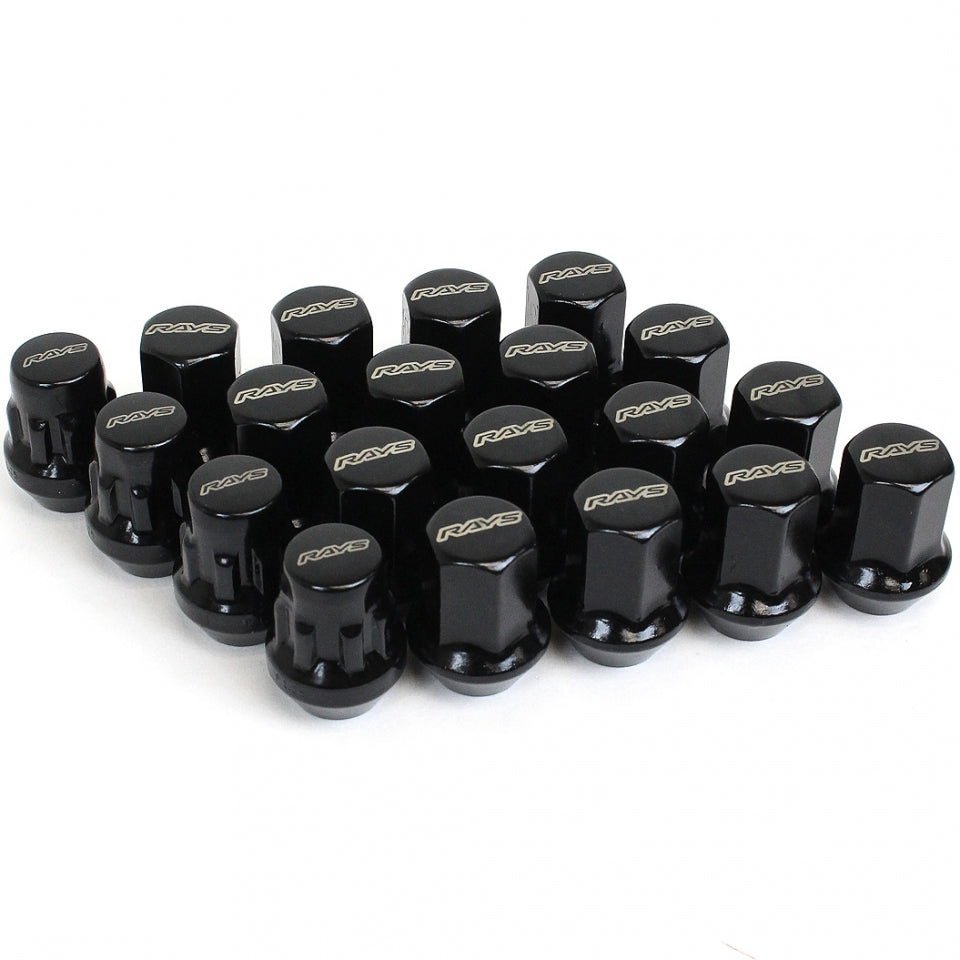 RAYS 17 Hex Lug Nut and Lock Set - Black