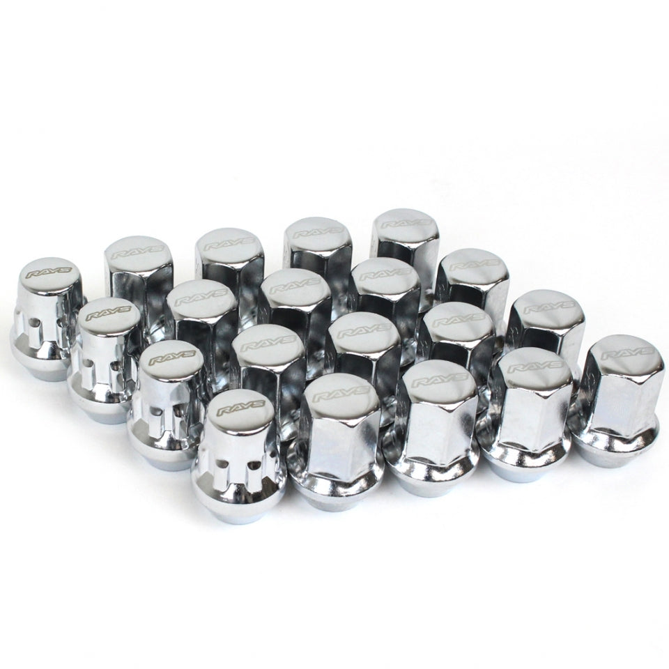 RAYS 17 Hex Lug Nut and Lock Set - Chrome