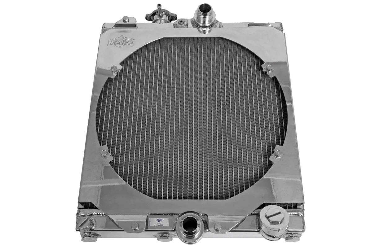 CSF Race Half Size Aluminum Radiator w/ SPAL fan and Shroud - 92-00 Civic / 92-97 Del Sol