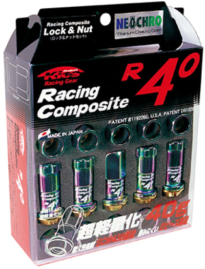 Project Kics R40 (16+4 Locks) Lug Nuts - Neochrome