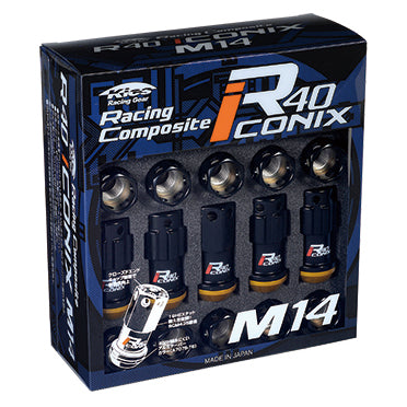 Project Kics R40 Iconix Lug Nuts - 14MM Black