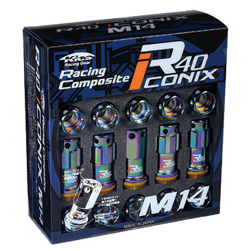 Project Kics R40 Iconix Lug Nuts - 14MM Neochrome