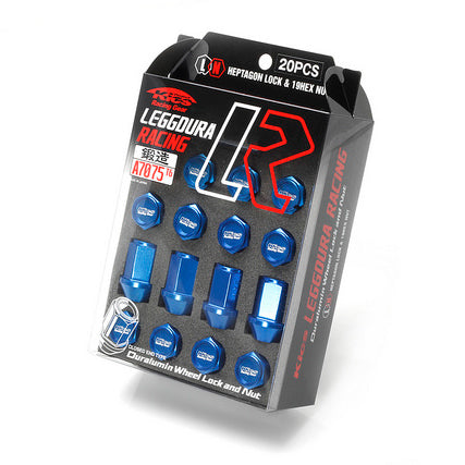 Project Kics Leggdura Racing Duralumin Lug Nuts (16+4 Locks) - Blue