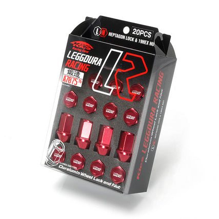 Project Kics Leggdura Racing Duralumin Lug Nuts (16+4 Locks) - Red