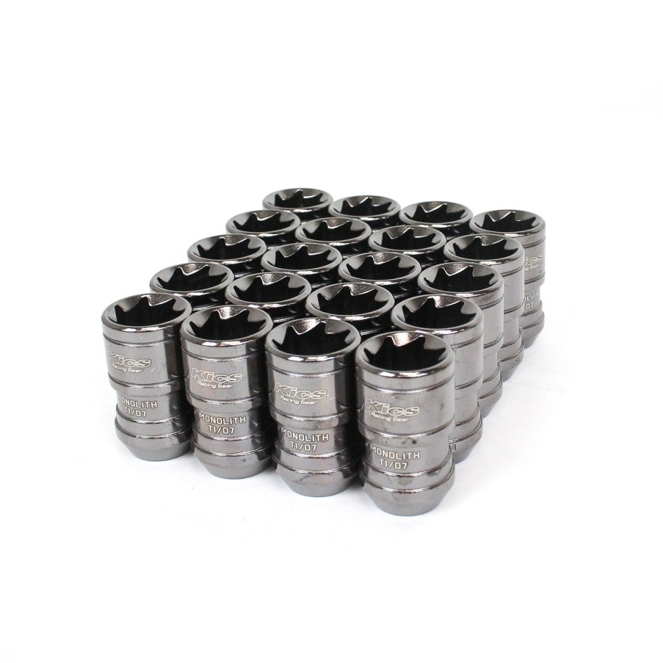 Project Kics Monolith TI/07 Lug Nuts - Black Chrome