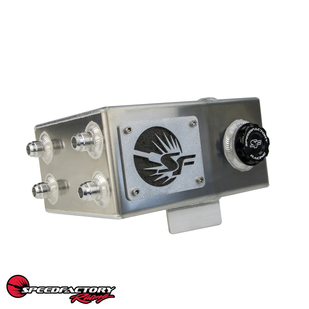 SpeedFactory Racing Oil Catch Can with Built in Coolant Overflow Tank