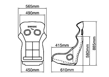 Bride Xero CS Bucket Seat